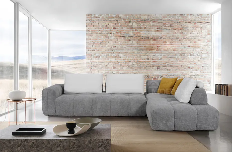 Диван правый угловой светло-серый Тбилиси - изображение 3