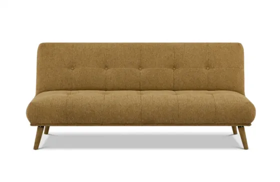 Გასაშლელი დივანი გამორჩეულია თავისი ყავისფერი ქსოვილით და სწორი დიზაინით თბილისი