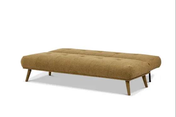 Გასაშლელი დივანი გამორჩეულია თავისი ყავისფერი ქსოვილით და სწორი დიზაინით თბილისი