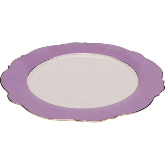 We offer a purple porcelain plate. Tbilisi