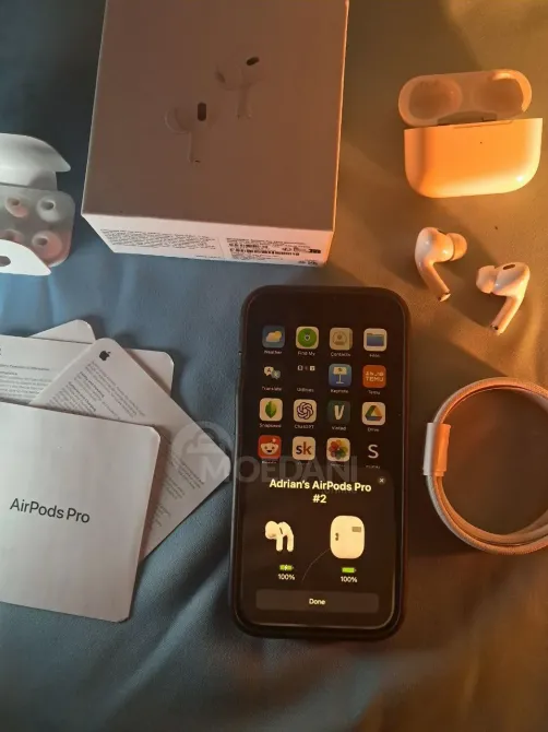 Airpods PRO - ხელმისაწვდომი ხმაურის ჩამხშობი ყურსასმენები ჟესტებით მართვის ფუნქციით ბათუმი - photo 4