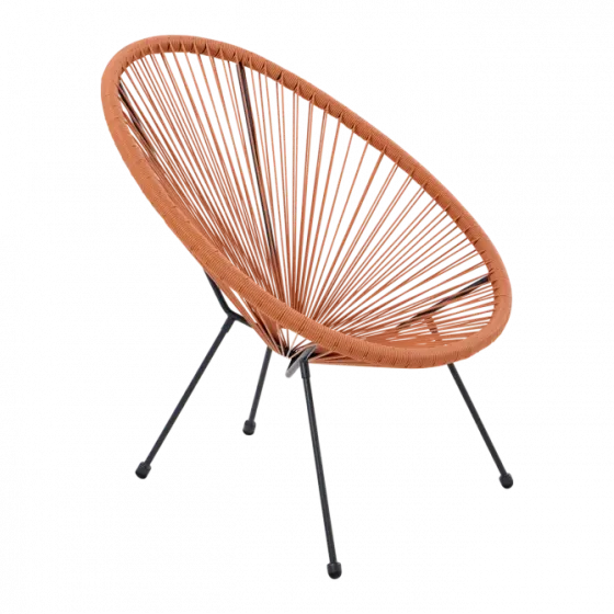 Продаётся декоративный стул из стали оранжевого цвета для патио. Тбилиси