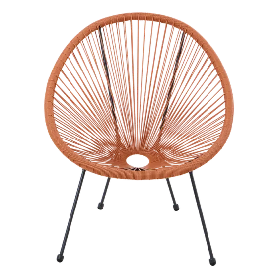 Продаётся декоративный стул из стали оранжевого цвета для патио. Тбилиси