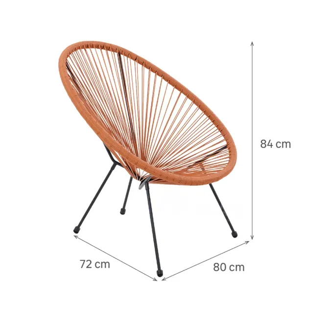 Продаётся декоративный стул из стали оранжевого цвета для патио. Тбилиси - изображение 3