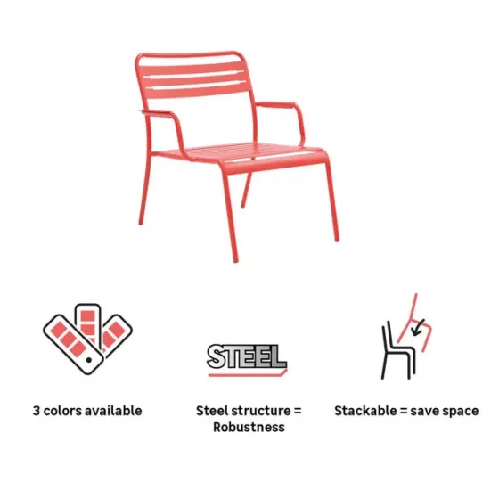 Красный стальной стул на продажу Тбилиси