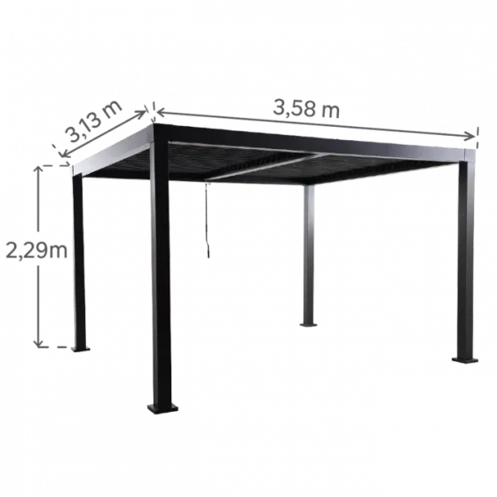 Черная алюминиевая пергола Clima поступила в продажу. Тбилиси