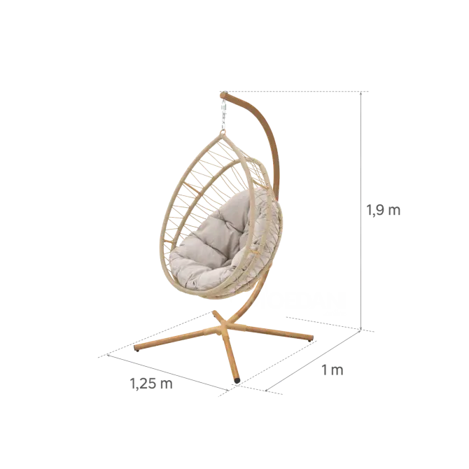 Продаются качели-гнездо бежевого цвета из стали. Тбилиси - изображение 4