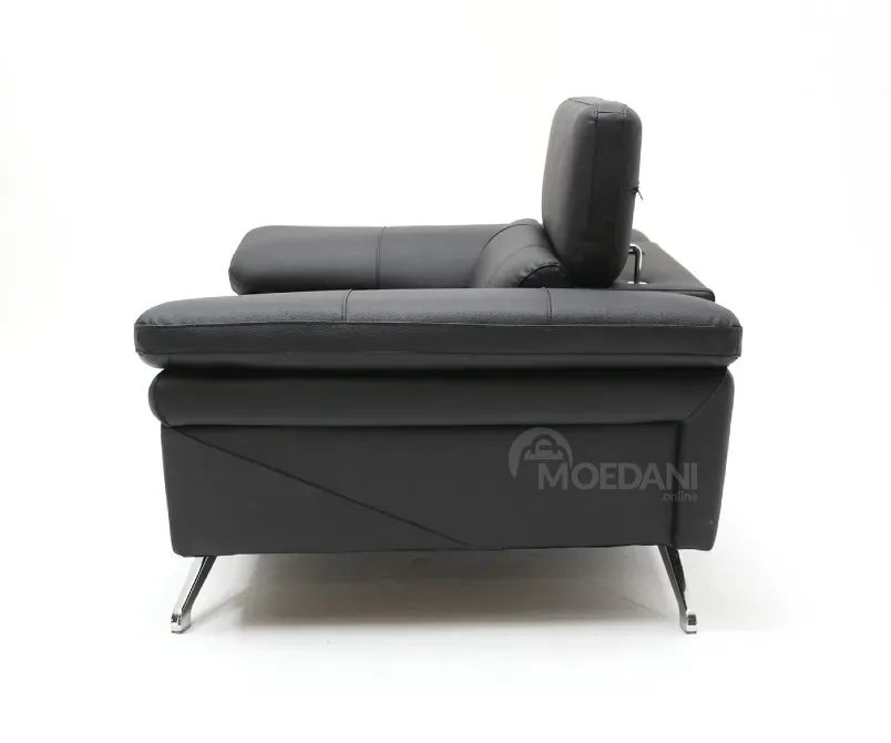 Черное кресло с обивкой из кожзаменителя Тбилиси - изображение 2