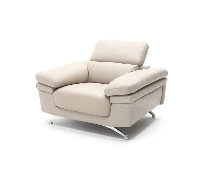 Серое кресло из кожзаменителя Тбилиси - изображение 1