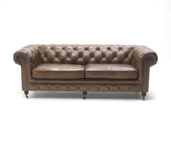 Коричневый кожаный диван Тбилиси