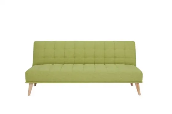 Раскладной диван с зеленой тканью Тбилиси