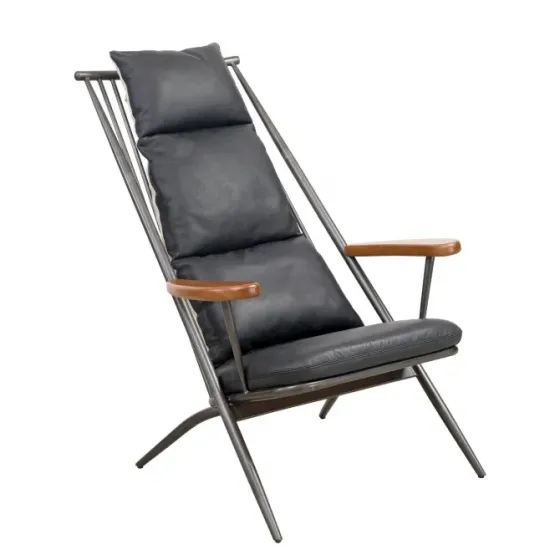 Металлический стул с кожаными деталями Тбилиси