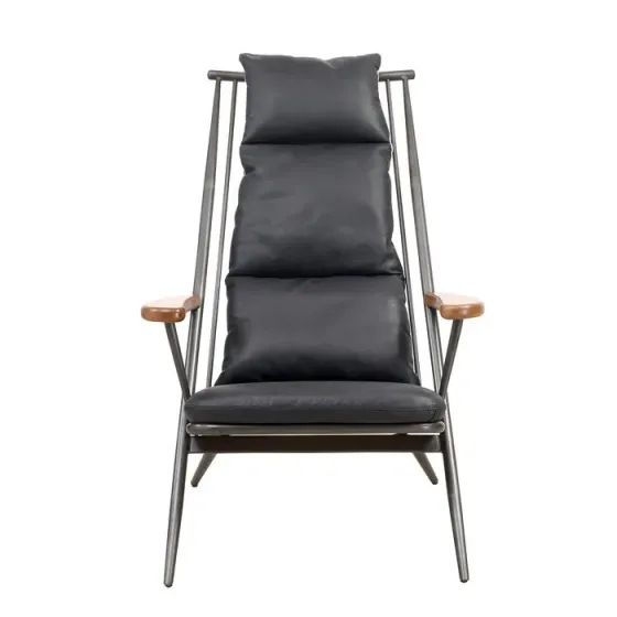 Металлический стул с кожаными деталями Тбилиси