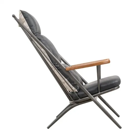 Металлический стул с кожаными деталями Тбилиси