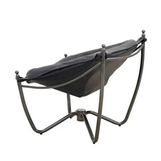 Черное кожаное кресло для патио Тбилиси