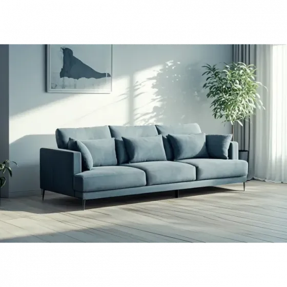 Трехместный темно-серый диван Тбилиси