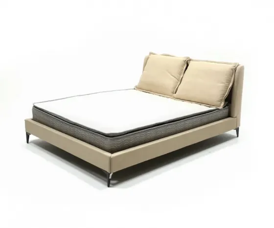 Современная бежевая кровать с тканевым верхом Тбилиси