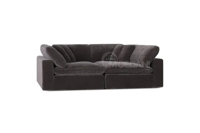 Продается черный тканевый диван. Тбилиси - изображение 1