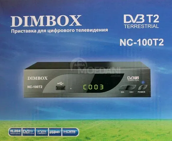 Купить грузинский ресивер Dimbox NC-100T2 (DVB-T2) с пультом управления. Тбилиси - изображение 2