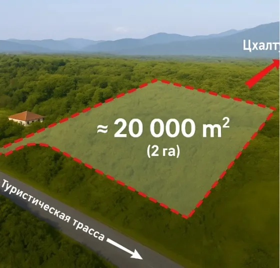 Продам земельный участок 20000м² Сkhaltubo