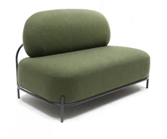 Green sofa with metal details for sale Tbilisi