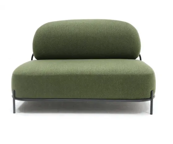 Green sofa with metal details for sale Tbilisi