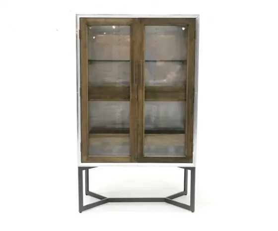 Wooden cabinet with aluminum details for sale Tbilisi