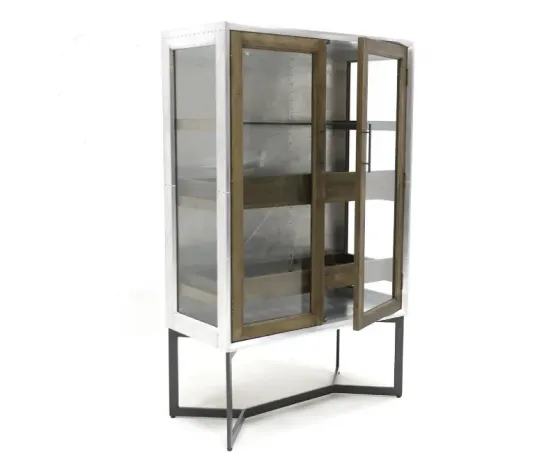 Wooden cabinet with aluminum details for sale Tbilisi