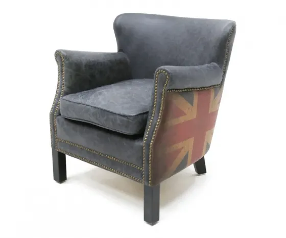 Dark gray leather armchair for sale Tbilisi