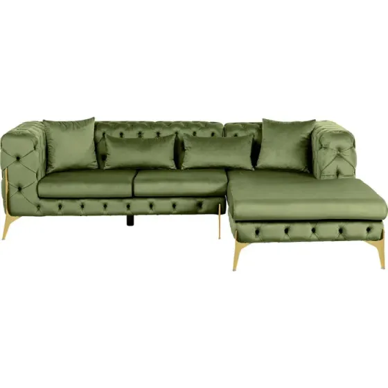 Green polyester corner sofa for sale Tbilisi