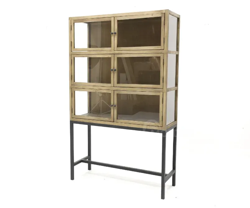 Продается коричневый деревянный шкаф со стеклянными деталями. Тбилиси - изображение 2