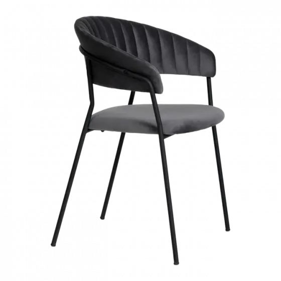 Იყიდება მუქი ნაცრისფერი ხავერდის სკამი თბილისი