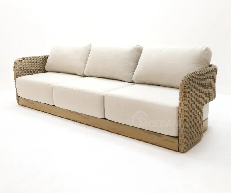 Продается бежевый прямой диван. Тбилиси - изображение 1