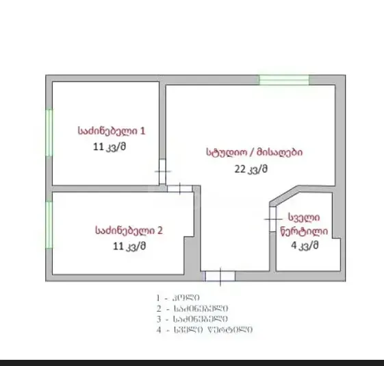 Продам 3-комн. квартиру 48.72м² 7/7 эт. Тбилиси - изображение 7