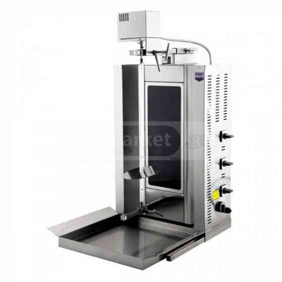 Electric shawarma machine, with glass, 3 burners, with motor Tbilisi