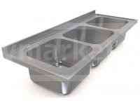 3-bowl sink 50X50X30 without legs (180×70) Tbilisi