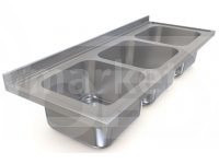 3-bowl sink 50X50X30 without legs (180×70) Tbilisi - photo 1