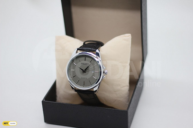 Мужские часы SEIKO из Америки - с кожаным ремешком Тбилиси - изображение 1