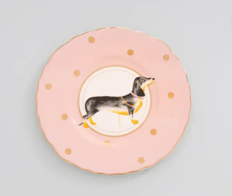 Გაყიდვაშია ღია ვარდისფერი დეკორის თეფში თბილისი - photo 1