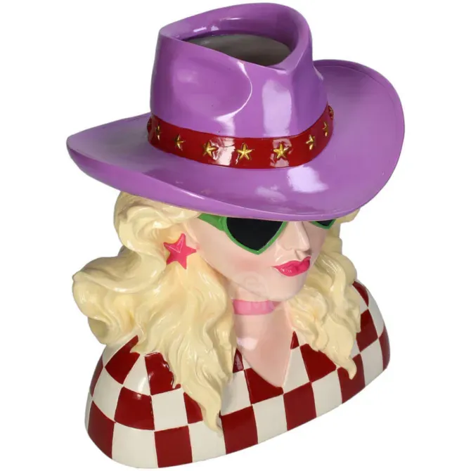 Ჭრელი პოლირეზინის ლარნაკი გოგონას ფორმის თბილისი - photo 2