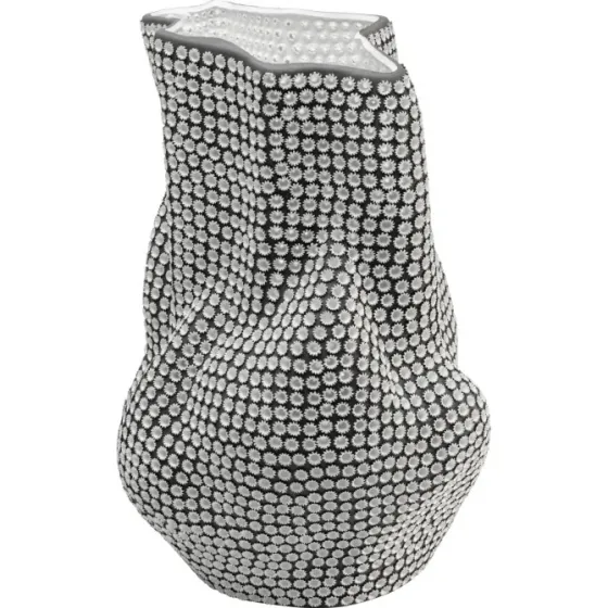 Მუქი ნაცრისფერი ფაიფურის ვაზა თბილისი