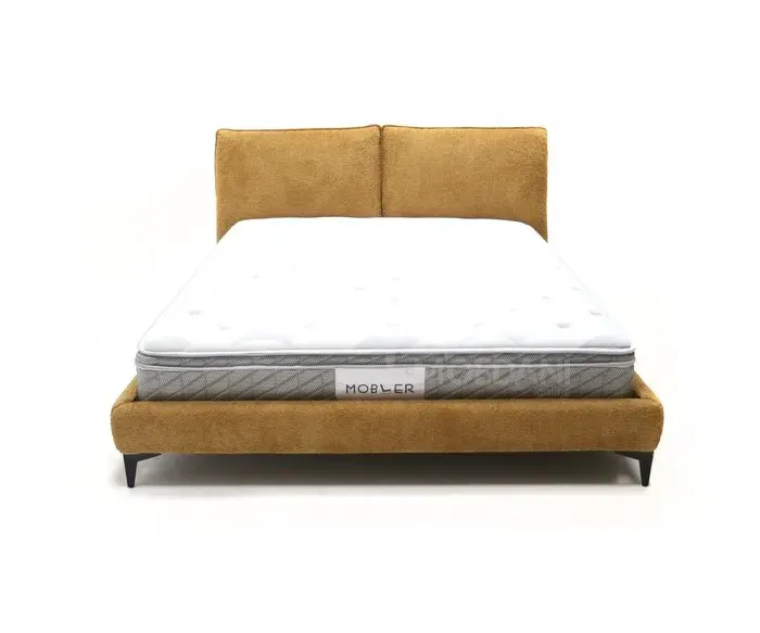 Მდოგვისფერი ქსოვილი საწოლი 160x200 თბილისი - photo 1