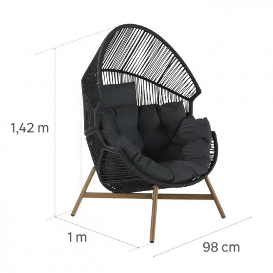 Მუქი ნაცრისფერი ფოლადის სავარძელი თბილისი