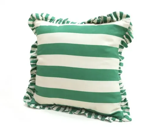 Მწვანე ფერის ბამბის დეკორატიული ბალიში თბილისი