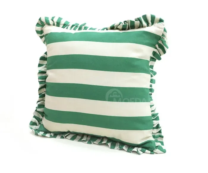 Მწვანე ფერის ბამბის დეკორატიული ბალიში თბილისი - photo 1