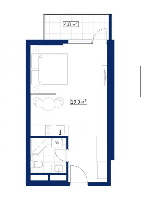 იყიდება 1 ოთახიანი ბინას 34მ² 27/40 სართ ბათუმი - photo 5