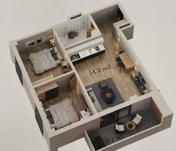 Продам 3-комн. квартиру 62.4м² 7/12 эт. Тбилиси