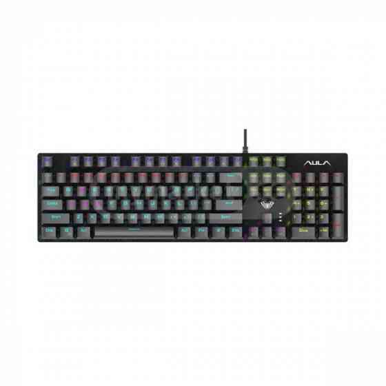 Механическая проводная игровая клавиатура Aula S2022 RGB, черная. Тбилиси