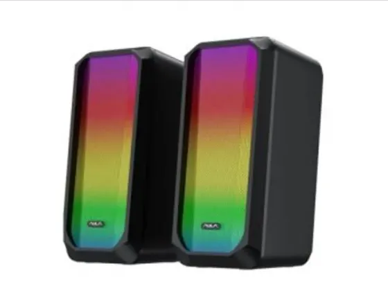 Компьютерные колонки Aula N-600 RGB, игровые настольные колонки, 6 Вт, черные. Тбилиси