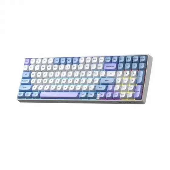 Беспроводная клавиатура Aula S100Pro, белый/синий/темно-фиолетовый. Тбилиси